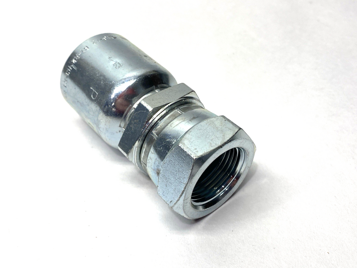 1FU43-12-12 | Parker Crimp Style Hydraulic Hose Fitting 3/4" Port 3/4" Hose I.D. - New – Open box - Maverick Industrial Sales
