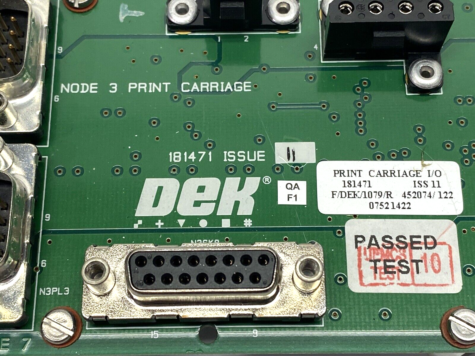 181471 | DEK Print Carriage I/O Circuit Board - Used - Maverick Industrial Sales