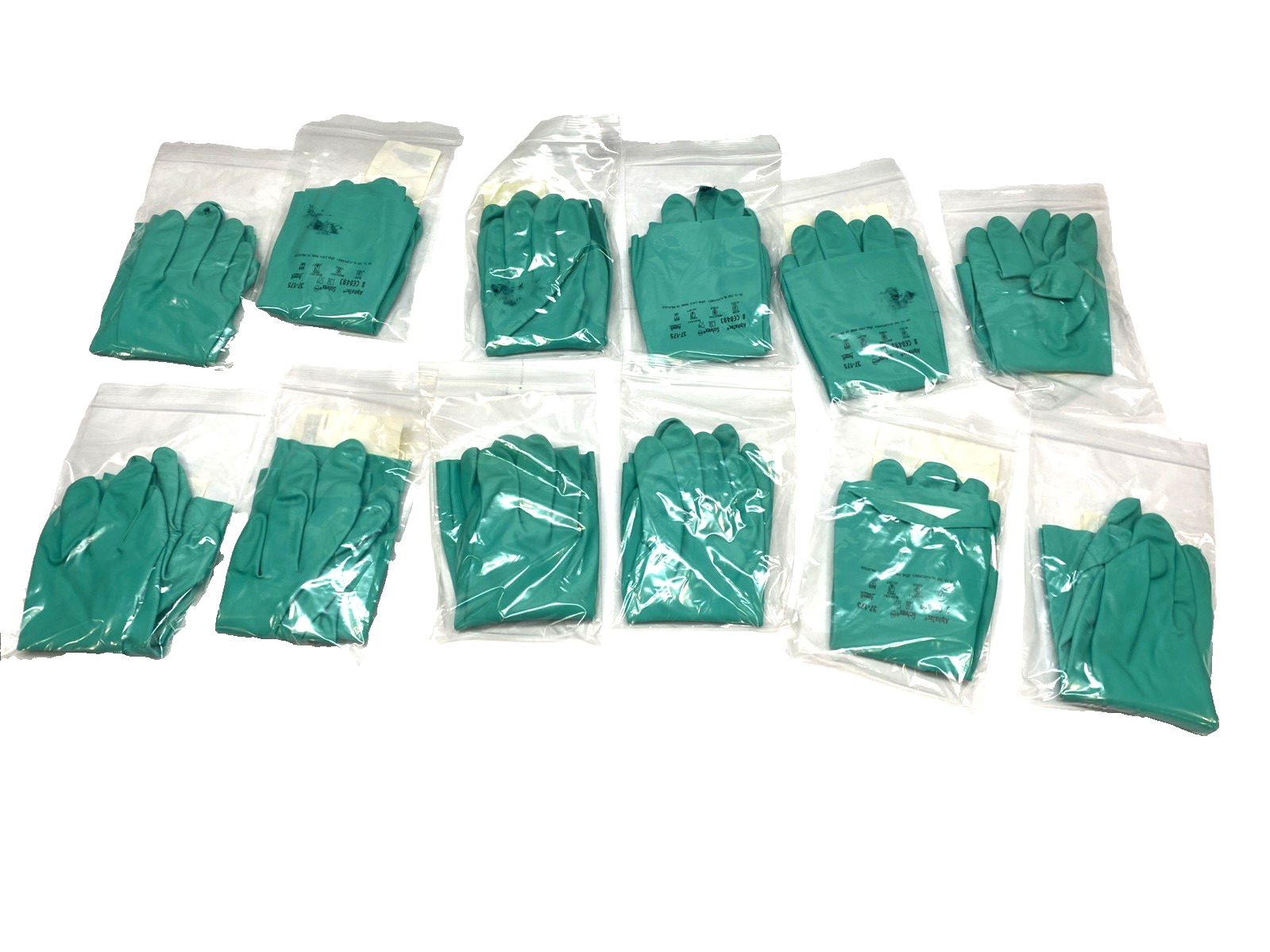 S-15398M | Ansell AlphaTec Nitrile Chemical Gloves 13" 17 Mil Medium LOT OF 12- New – Open box - Maverick Industrial Sales