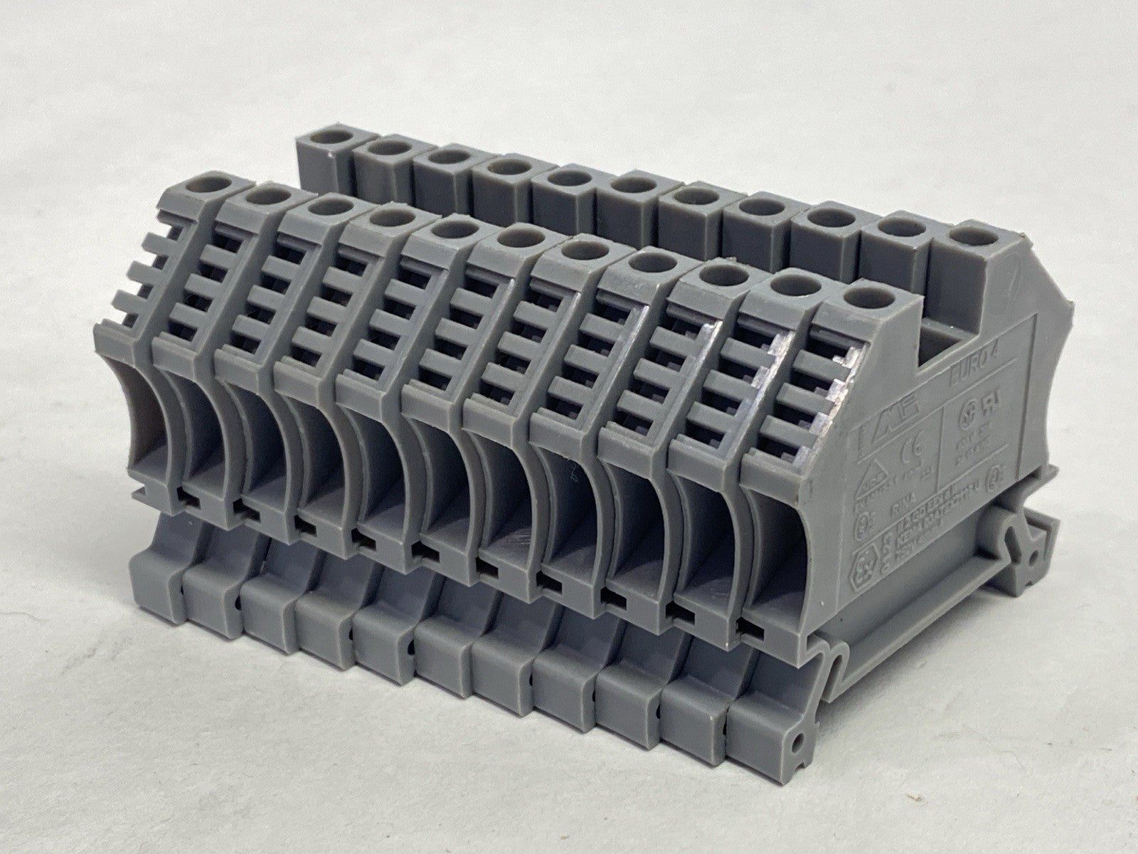 Morsettitalia 43409 Euro 4 Gray Terminal Block 4mm LOT OF 11 - Maverick Industrial Sales