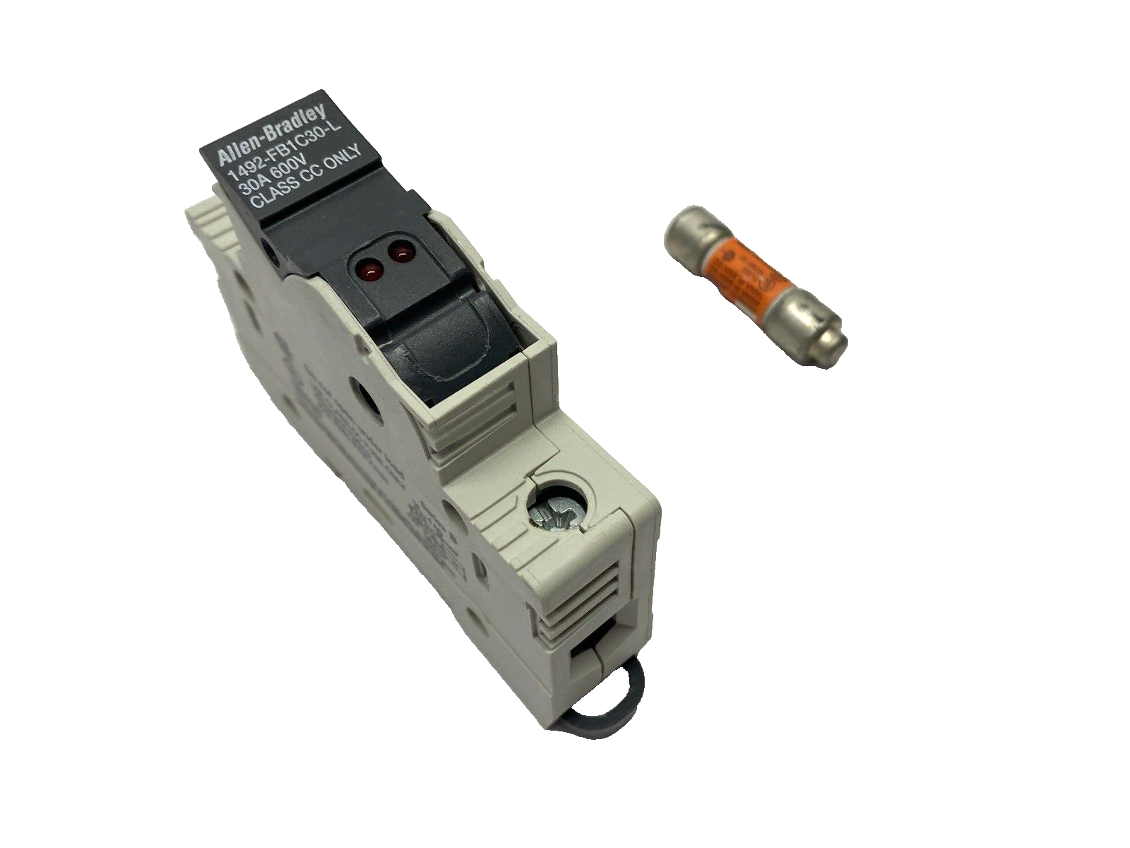 1492-FB1C30-L | Allen Bradley Ser. B Fuse Holder 1-Pole 30A w/ Amp-Trap ATQR10 - Used - Maverick Industrial Sales