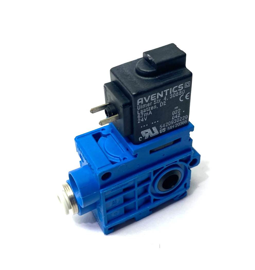 Aventics 5792500320 Pneumatic Stacking Valve V579-3/2NC-D014-024DC-04-RV4-USA - Maverick Industrial Sales