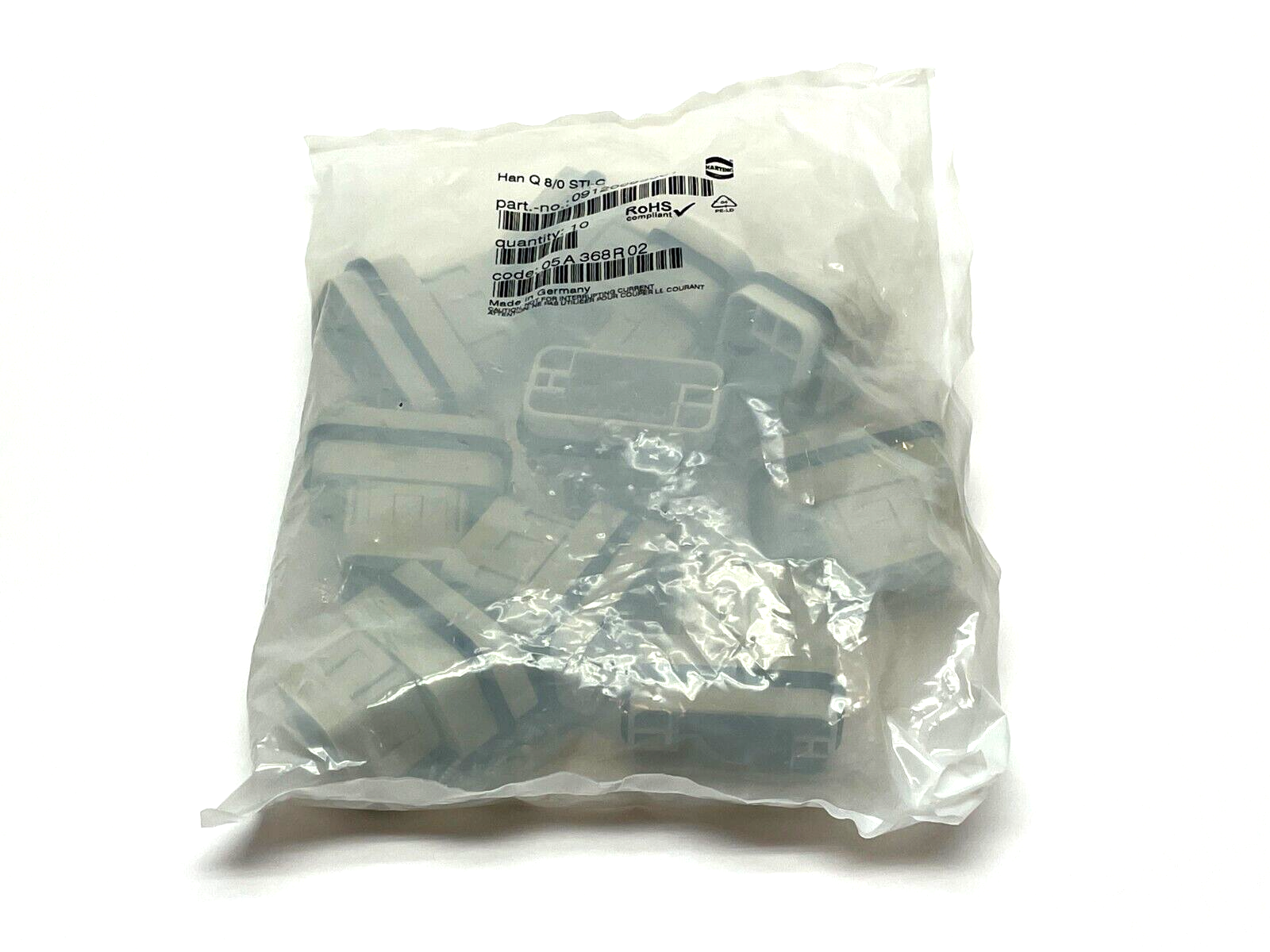 Harting Han Q 8/0 STI-C Compact Heavy Duty Connectors 09 12 008 3001 PKG OF 10 - Maverick Industrial Sales