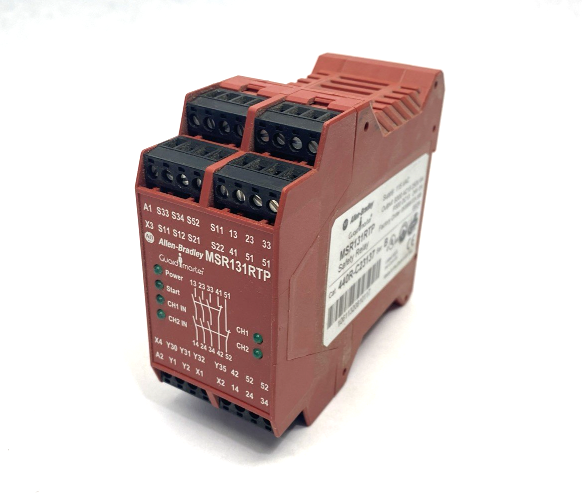 MSR131RTP,440R-C23137 | Allen Bradley 440R-C23137 Ser. B Safety Relay 250VAC 6A 24VDC 3A, MSR131RTP- Used - Maverick Industrial Sales