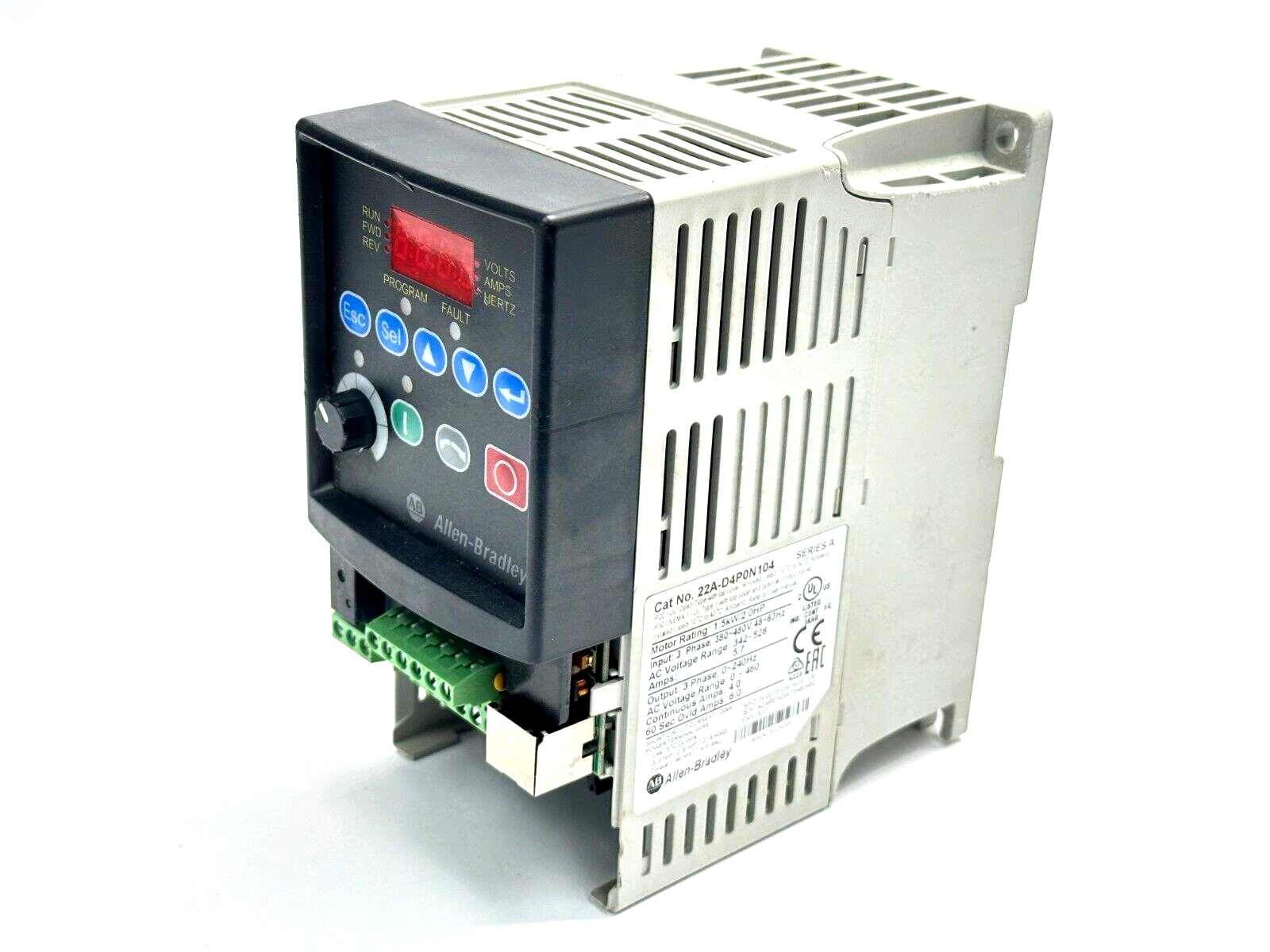 Allen Bradley 22A-D4P0N104 Ser A Powerflex 4 AC Motor Drive 1.5kW 2HP - Maverick Industrial Sales