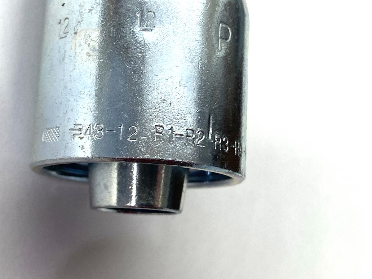 1FU43-12-12 | Parker Crimp Style Hydraulic Hose Fitting 3/4" Port 3/4" Hose I.D. - New – Open box - Maverick Industrial Sales