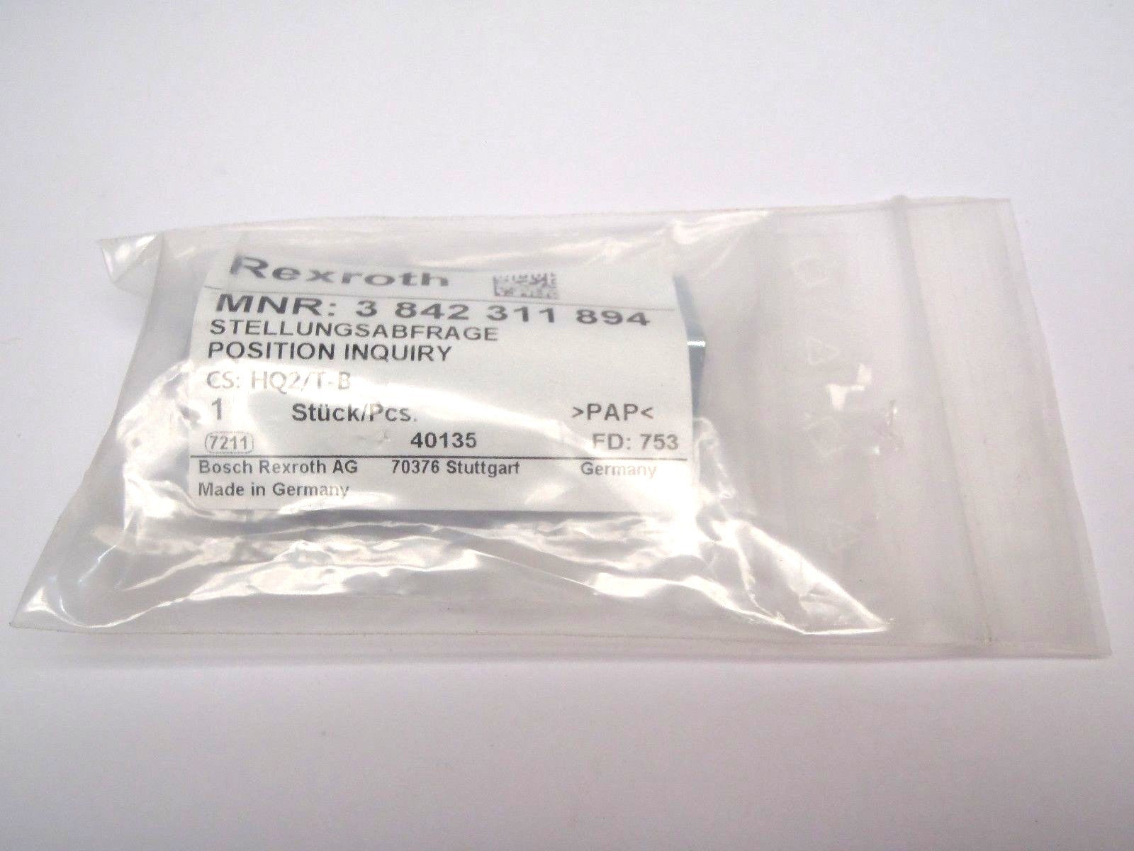 Rexroth 3842311894 Position Inquiry CS: HQ2/T-B - New – Open box - Maverick Industrial Sales