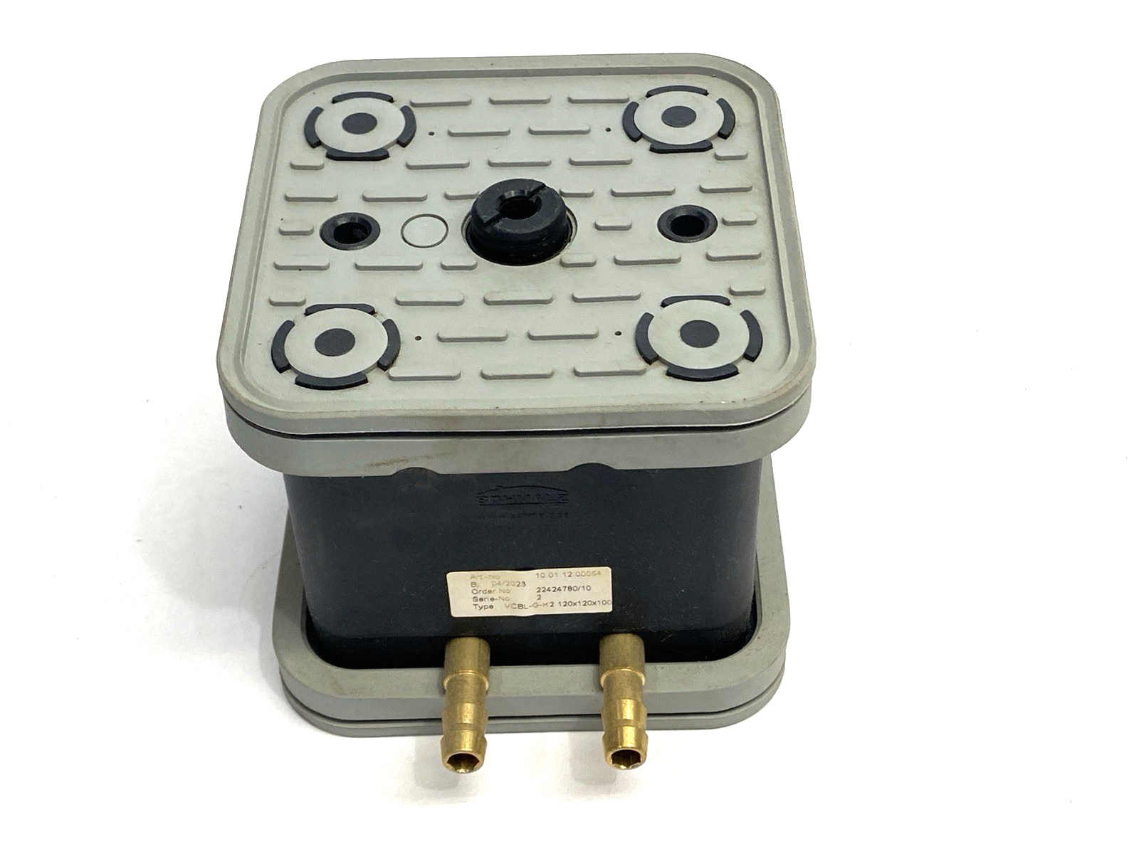 Schmalz 10.01.12.00054 Vacuum Pod Block w/ Pin 120mm x 120mm x 100mm VCBL-G-K2 - Maverick Industrial Sales