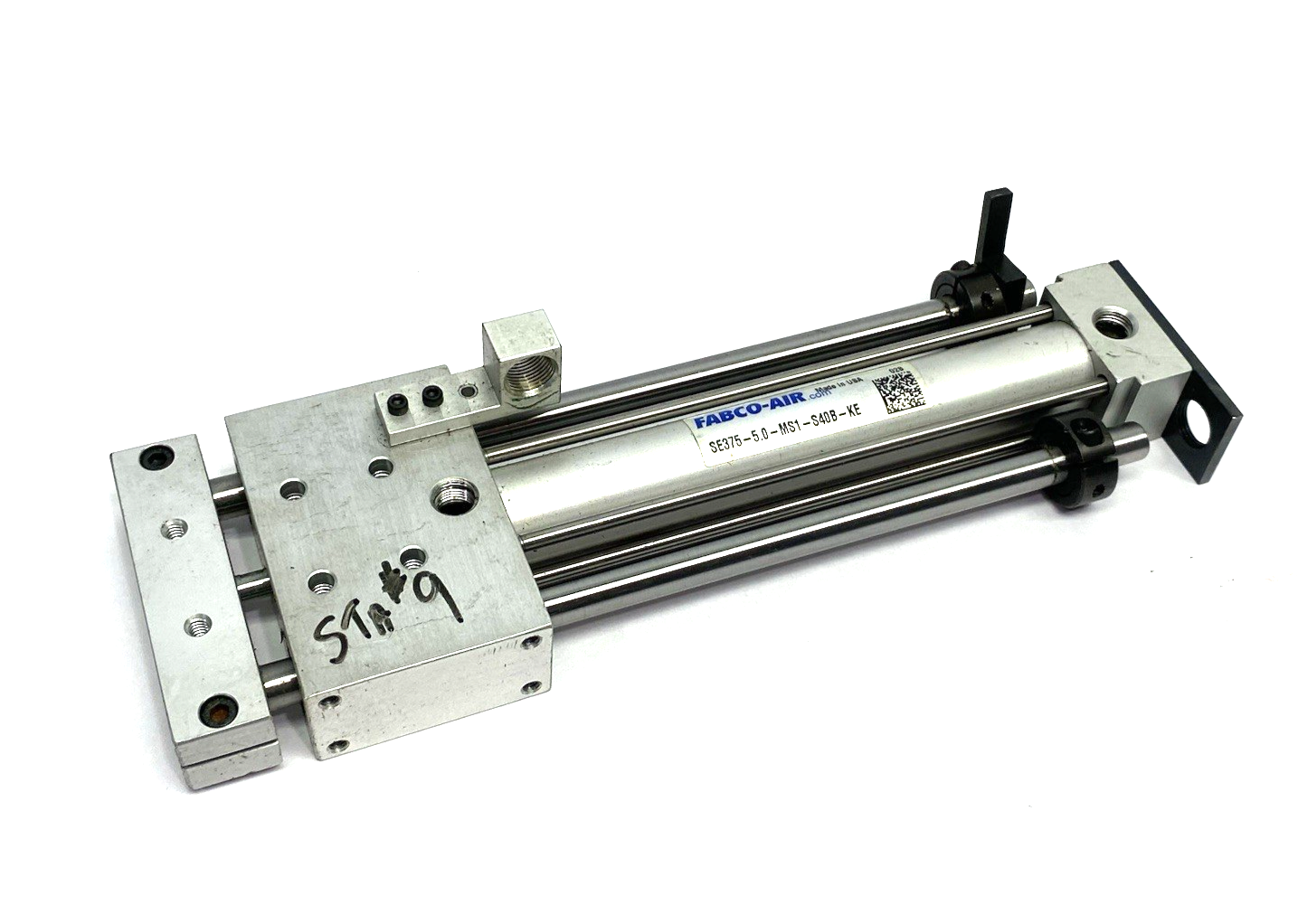 SE375-5.0-MS1-S40B-KE | Fabco Air Dbl-Act Pneumatic Linear Guided Slide Actuator - Used - Maverick Industrial Sales