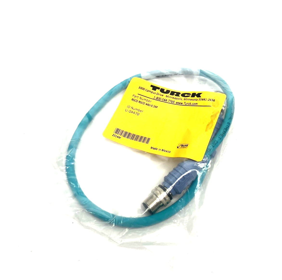 Turck RSCD RSCD 440-0.5M Double Ended Ethernet Connection Cable U-04470 - Maverick Industrial Sales