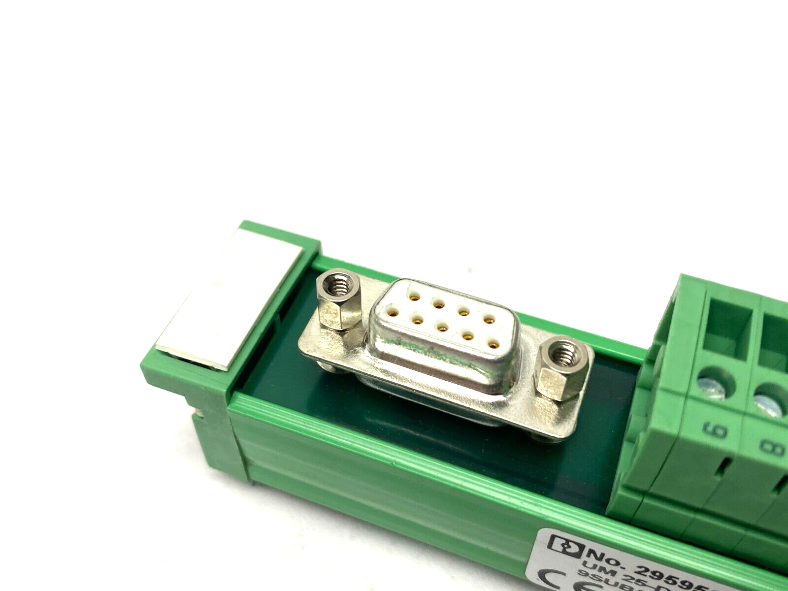 Phoenix Contact 2959560 SLIM LINE Termination Board UM 25-D 9SUB/B/FRONT/Q - New – Open box - Maverick Industrial Sales