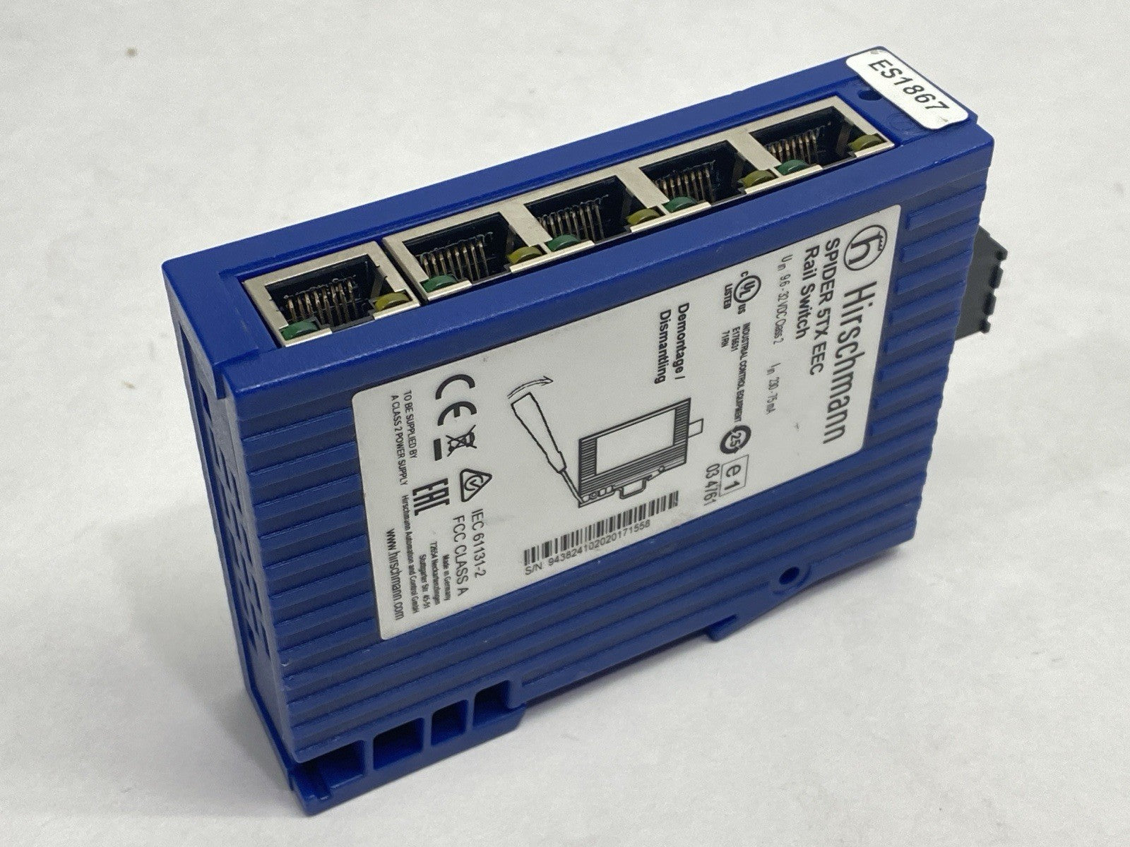 SPIDER 5TX EEC | Hirschmann 5-Port Ethernet DIN Rail Switch - Used - Maverick Industrial Sales