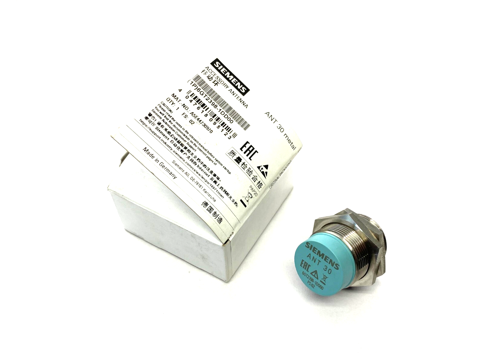 Siemens 6GT2398-1DD00 SIMATIC ANT 30 Metal Accessory Antenna RF300/RF200 - Maverick Industrial Sales