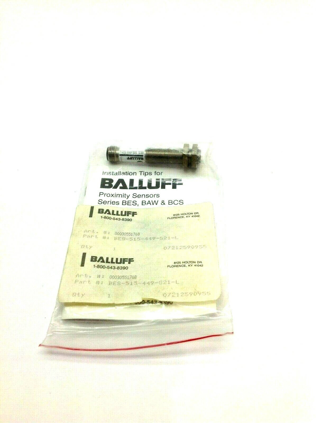Balluff BES-515-449-521-L Proximity Switch Sensor 2mm Range 150mA - New - Maverick Industrial Sales
