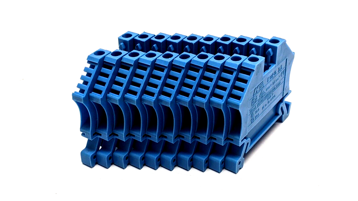 Morsettitalia 43408 BL Euro 2.5 Blue Terminal Block 5mm LOT OF 10 - Maverick Industrial Sales