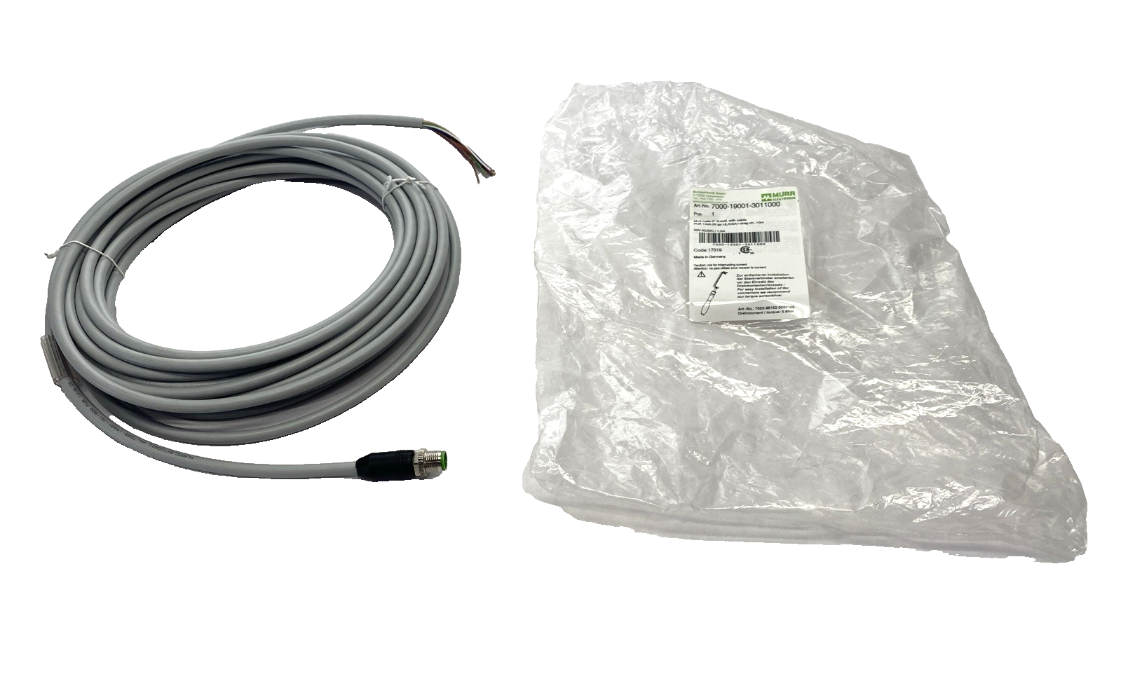 Murr Elektronik 7000-19001-3011000 Cordset M12 Male A-Code 12-Pin To Cable 10m - Maverick Industrial Sales
