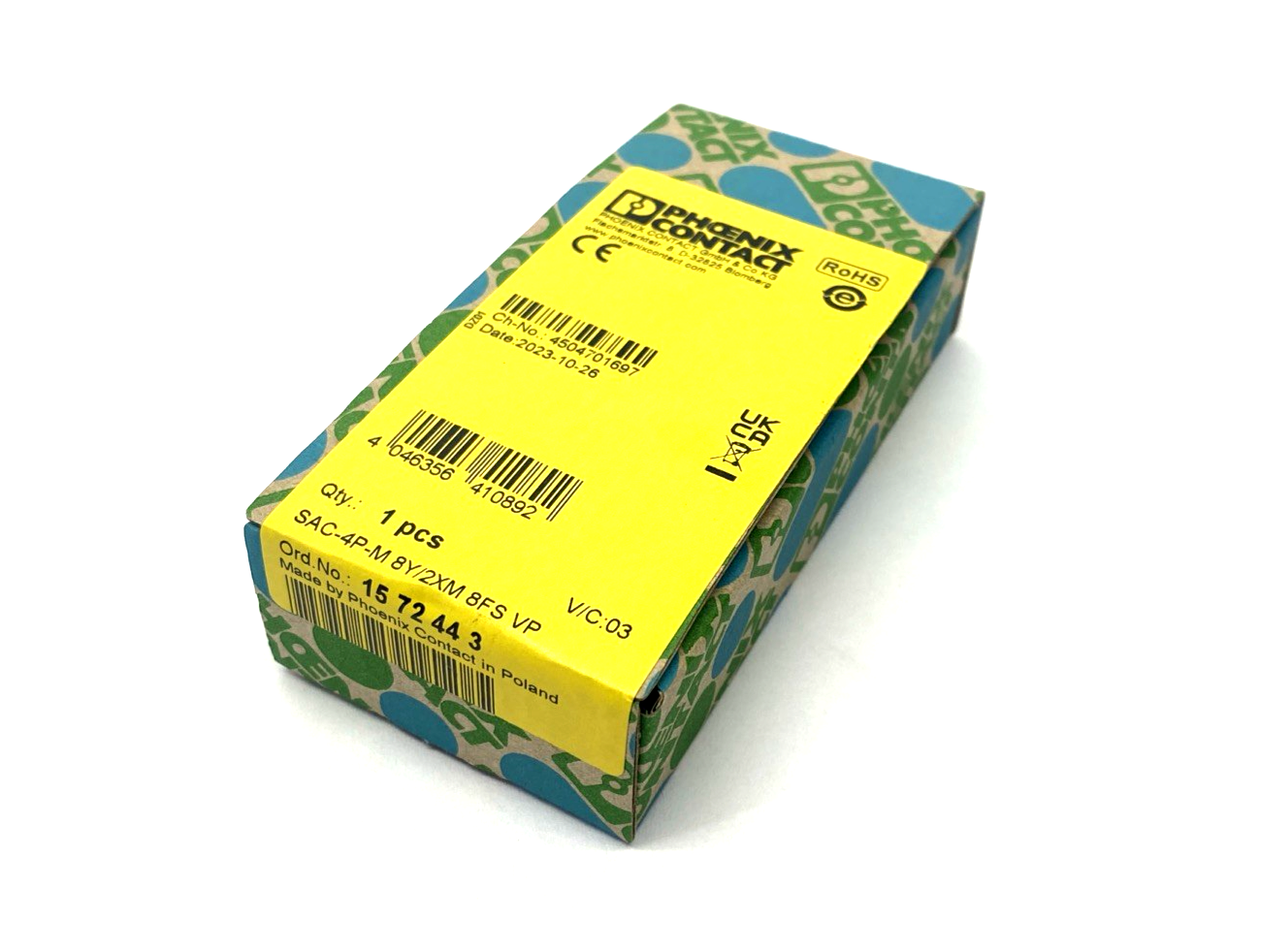 Phoenix Contact SAC-4P-M 8Y/2XM 8FS VP Y Distributor Connector M8 1572443 - Maverick Industrial Sales