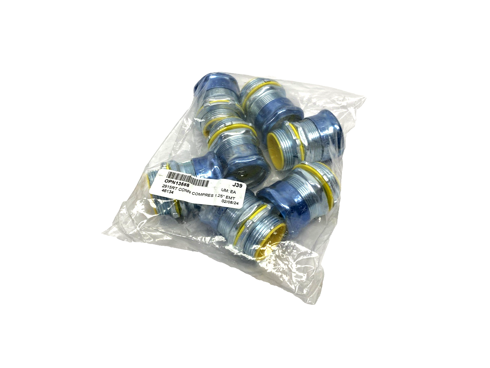 2915RT | Raco EMT Compression Conduit Connector, Raintight WETLOC 1-1/4", LOT OF 7 - New – Open box - Maverick Industrial Sales