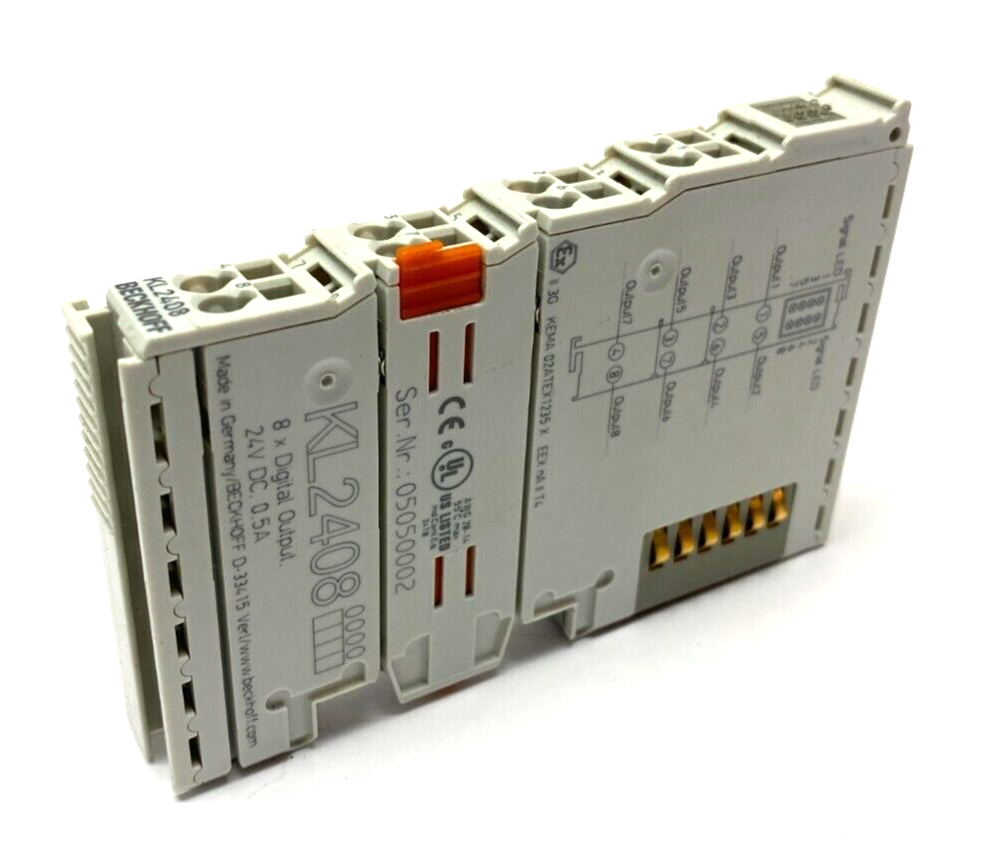 KL2408 | Beckhoff Digital Output Terminal 8-Channel 24VDC 0.5A - Used - Maverick Industrial Sales
