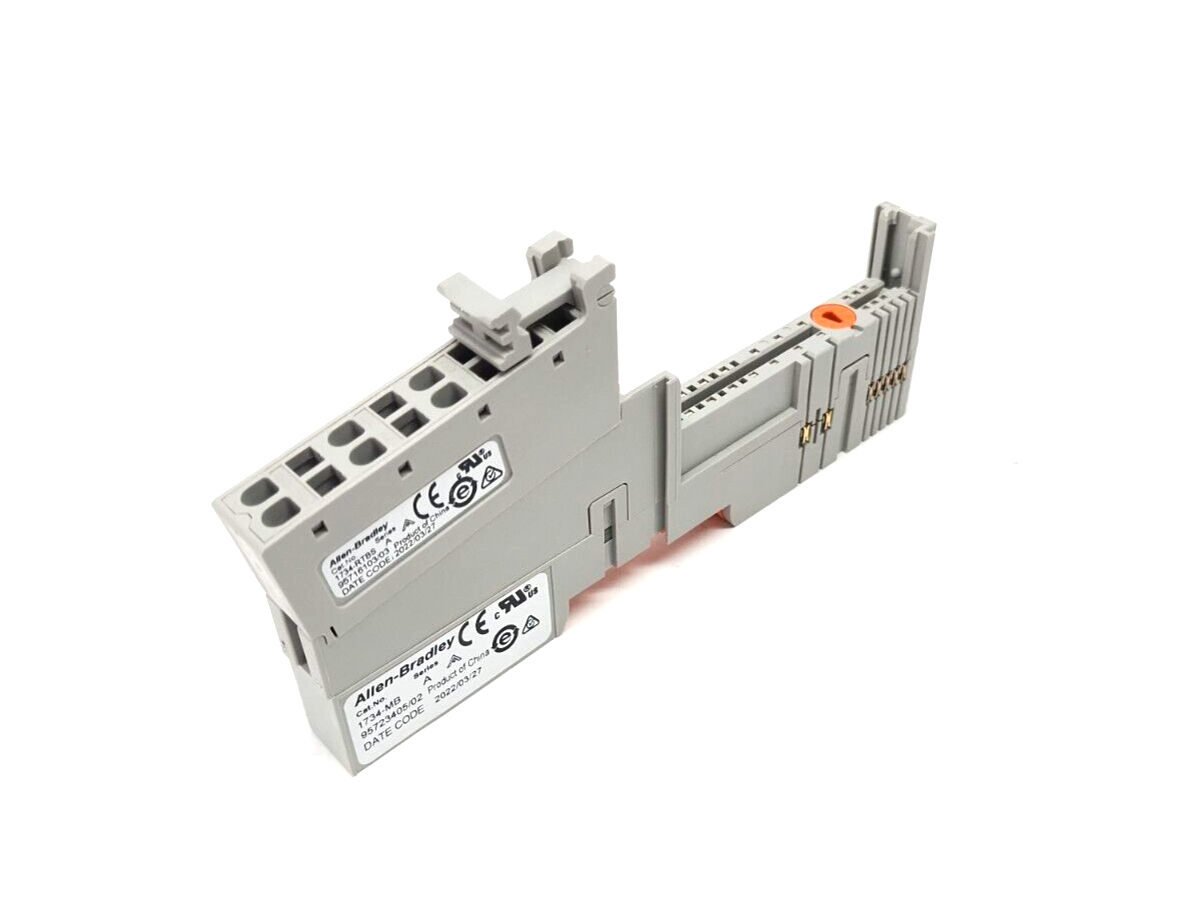 1734-RTBS, 1734-MB | Allen Bradley 1734-MB Ser. A POINT I/O Mounting Base w/ 1734-RTBS Terminal - Used - Maverick Industrial Sales