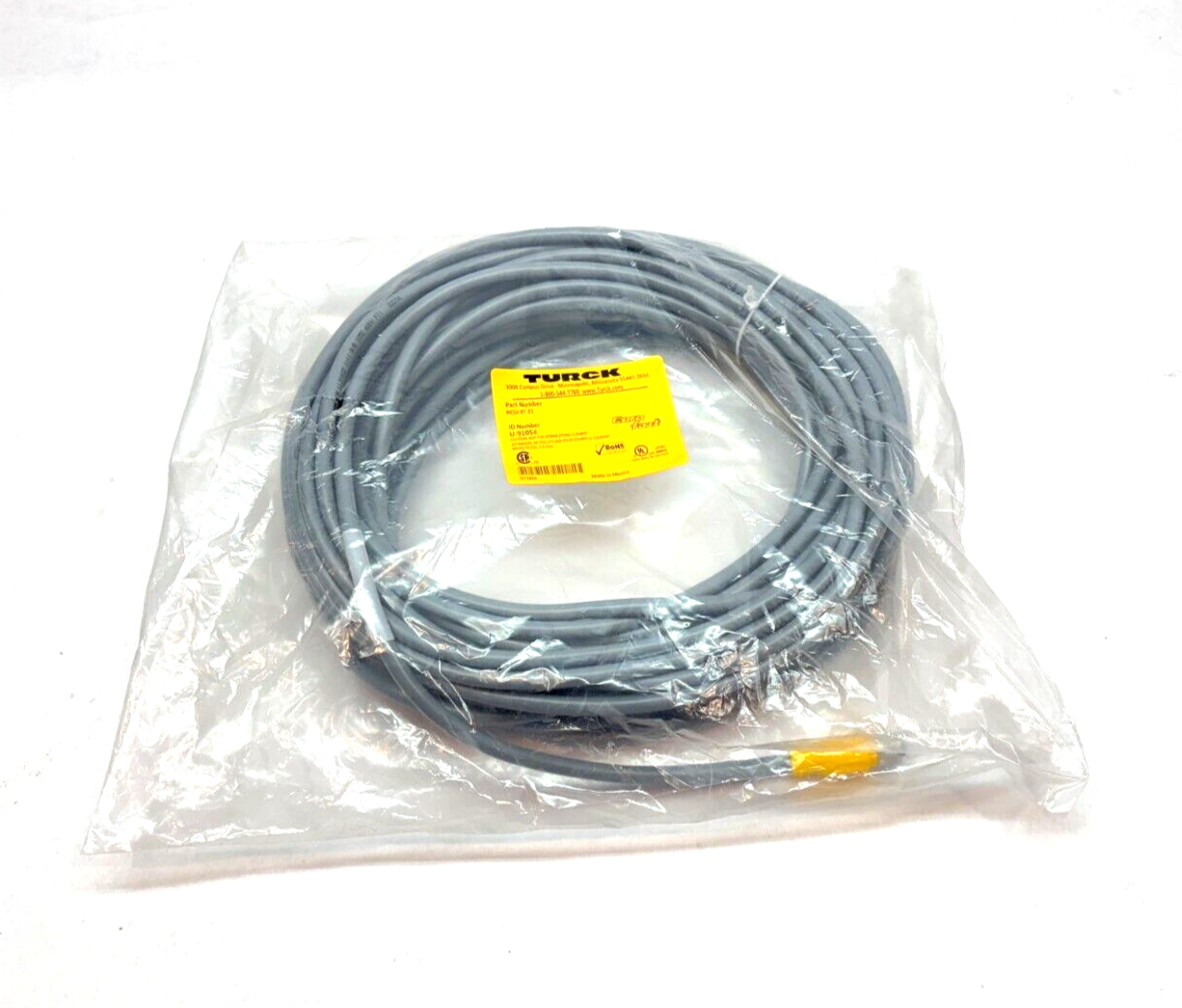 Turck RKSV 8T-23 Euro Fast Cordset, U-91054, 23M, 75 ft. 8-pin Fem - New - Maverick Industrial Sales