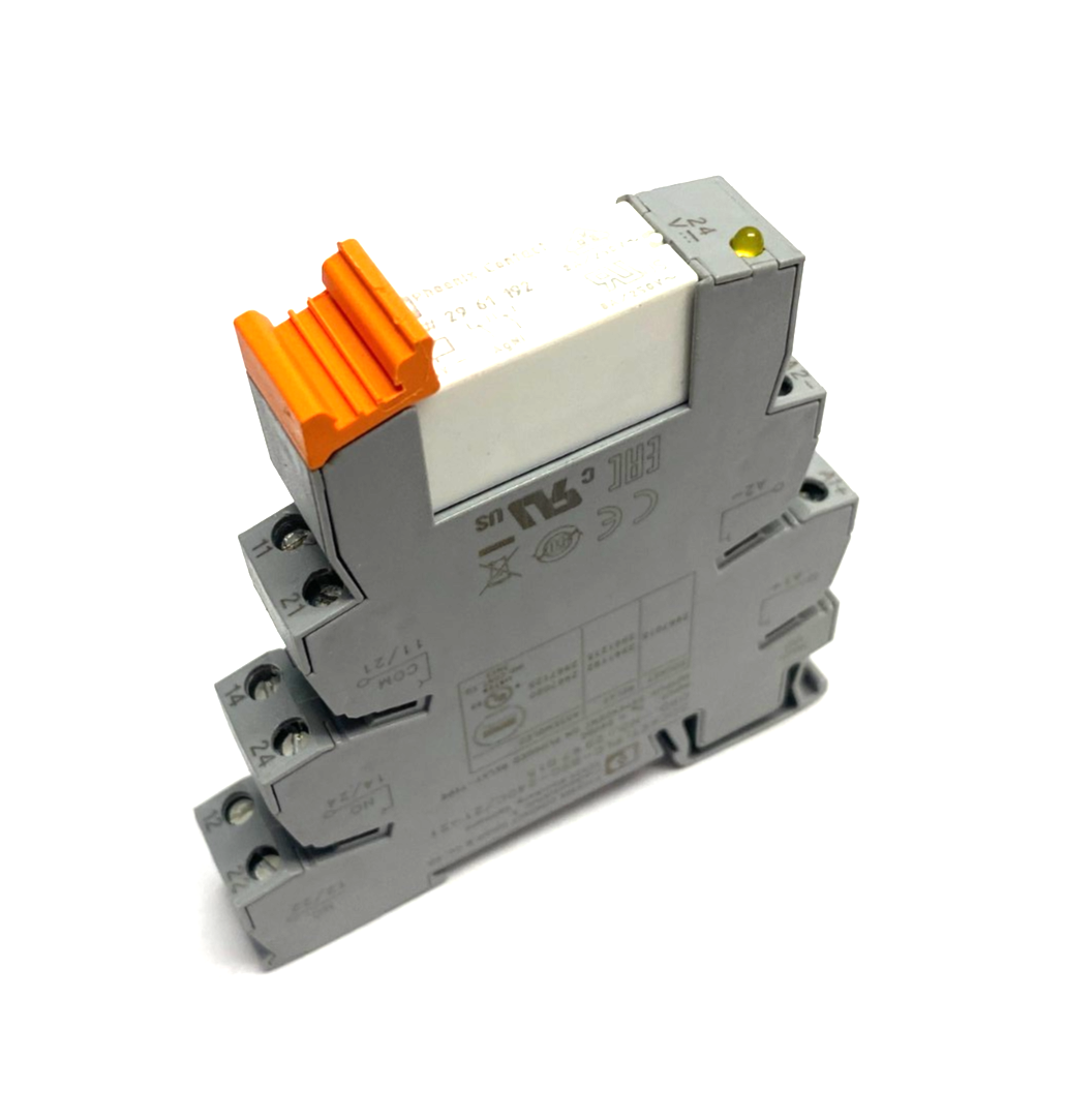 Phoenix Contact PLC-BSC-24DC/21-21 Relay Socket Base 2967015 w/ 2961192 Relay - Maverick Industrial Sales