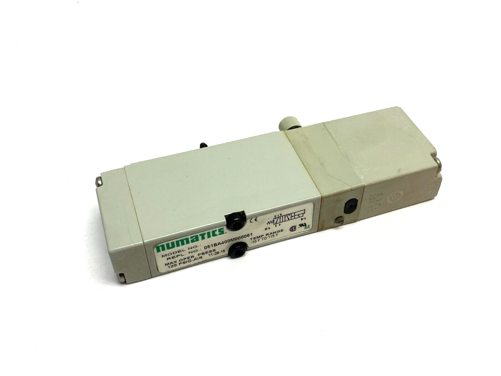 Numatics 051BA400M000061 Solenoid Valve 2-Pos 5-Port 24VDC 120psig - Used - Maverick Industrial Sales