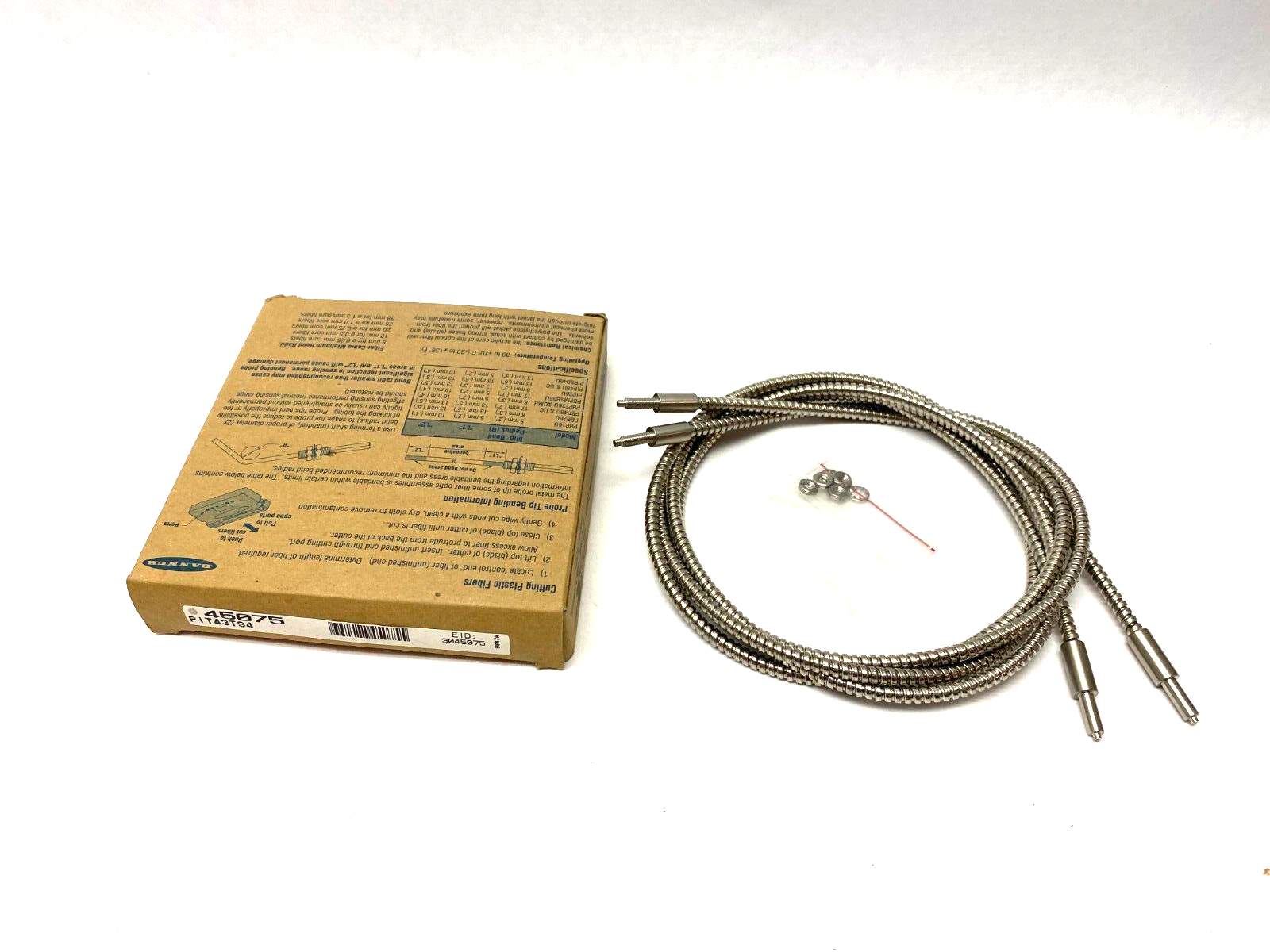 Banner PIT43TS4 High-Temp Fiber Optic Cable Plastic Fiber Opposed 45075 - Maverick Industrial Sales