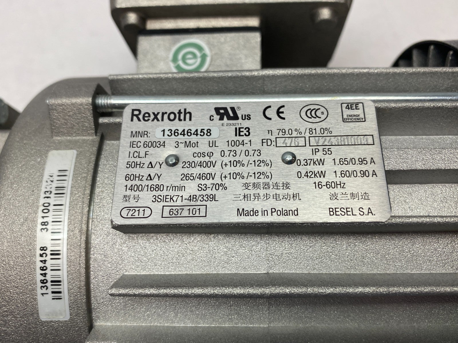 Bosch Rexroth 3842571705 Gearmotor i=29.333 GKR04-2MHGR-071-4b, CS: i=29/714b - Maverick Industrial Sales