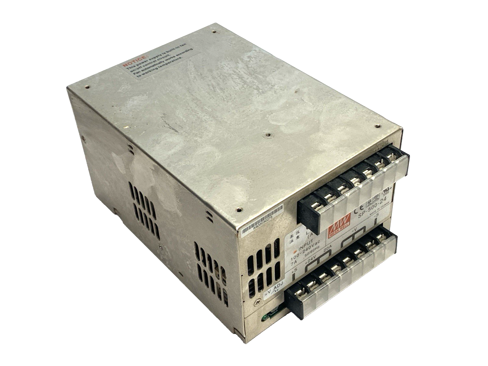 Mean Well SP-500-24 Switching Power Supply 24V 20A 100-240VAC - Used - Maverick Industrial Sales