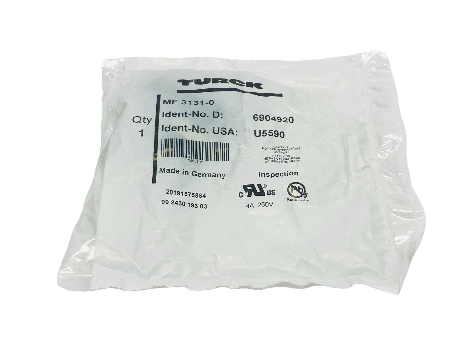 Turck MF 3131-0 Actuator And Sensor Field Wireable Connector 6904920 - Maverick Industrial Sales