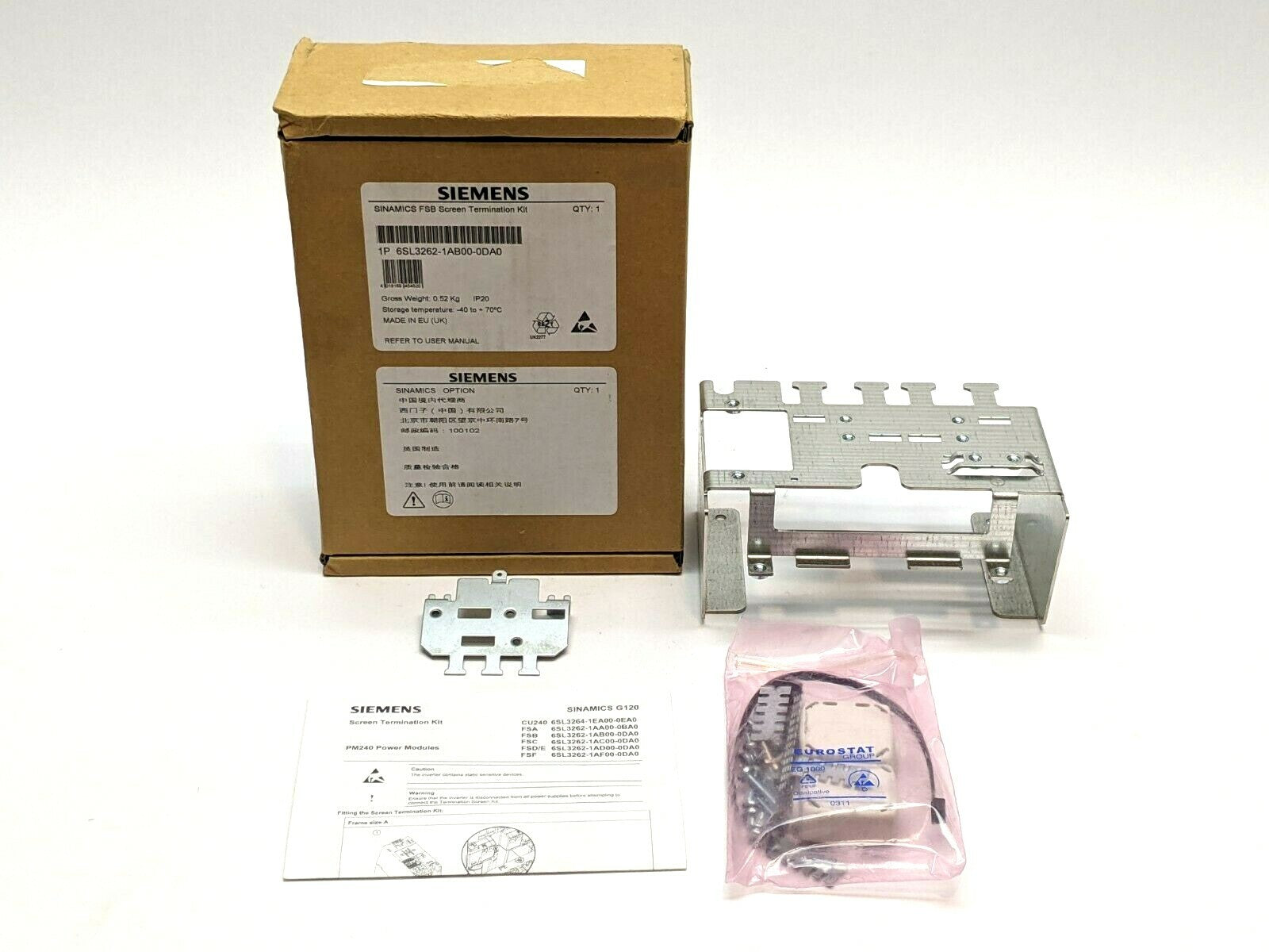 Siemens 6SL3262-1AB00-0DA0 Sinamics FSB Screen Termination Kit G120 PM240 - Maverick Industrial Sales