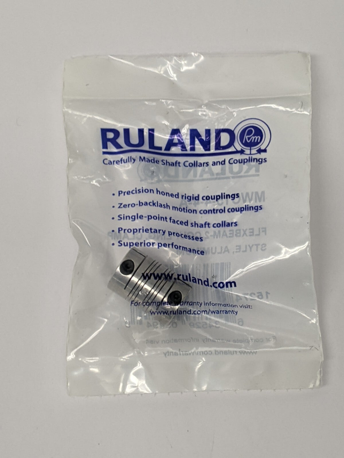 MWC15-4-4-A | Ruland Flexbeam-2 Coupling, Clamp Style, Aluminum - New - Maverick Industrial Sales