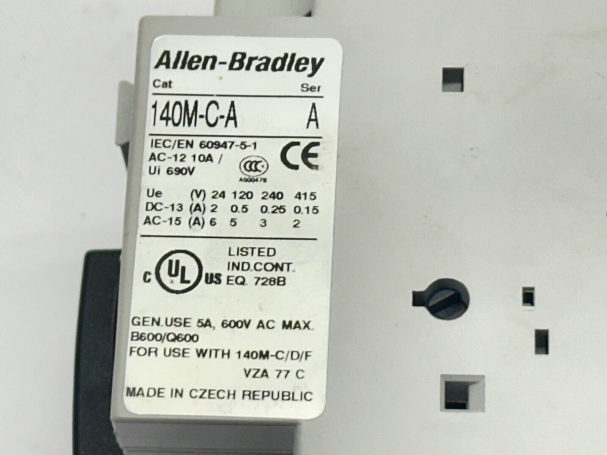 140M-C2E-B16 | Allen Bradley Ser C Circuit Breaker w/ 140M-C-A, 140M-C-TE1 - Used - Maverick Industrial Sales