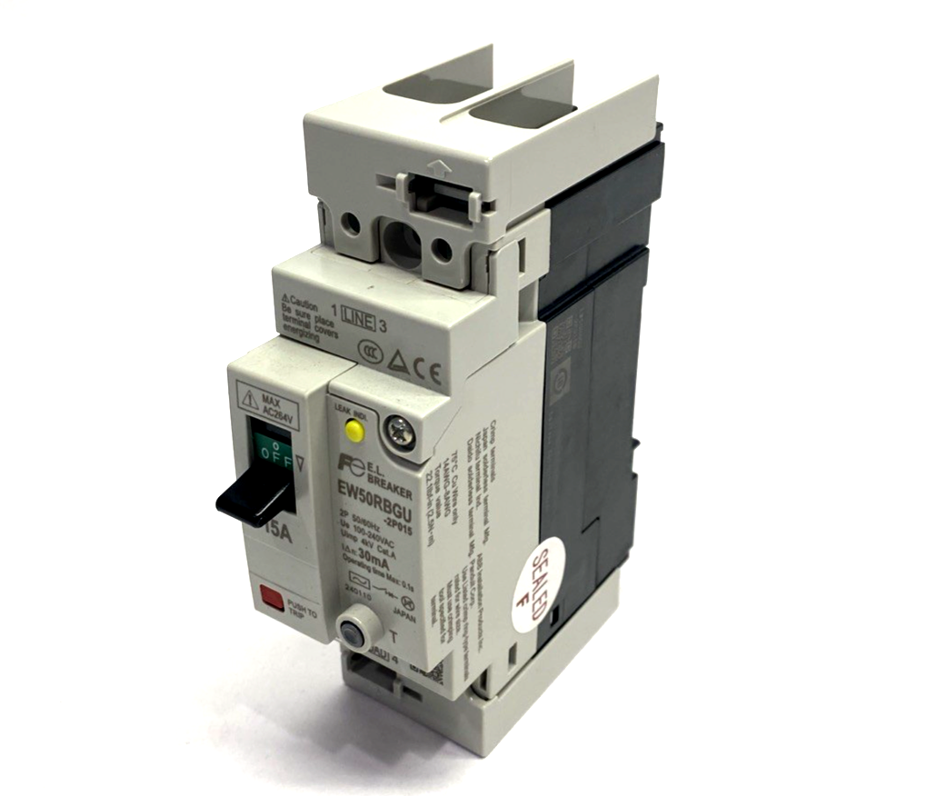 EW50RBGU-2P015B | Fuji Electric 15A 2-Pole 100-240VAC - New – Open box - Maverick Industrial Sales