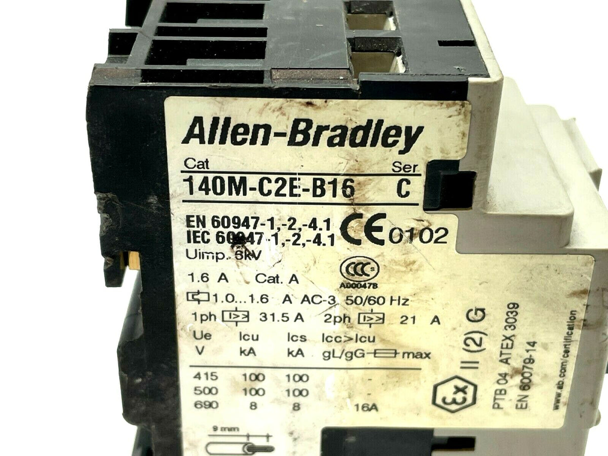 140M-C2E-B16 | Allen Bradley Ser. C Breaker Motor Protection 1.6A 3P - Used - Maverick Industrial Sales