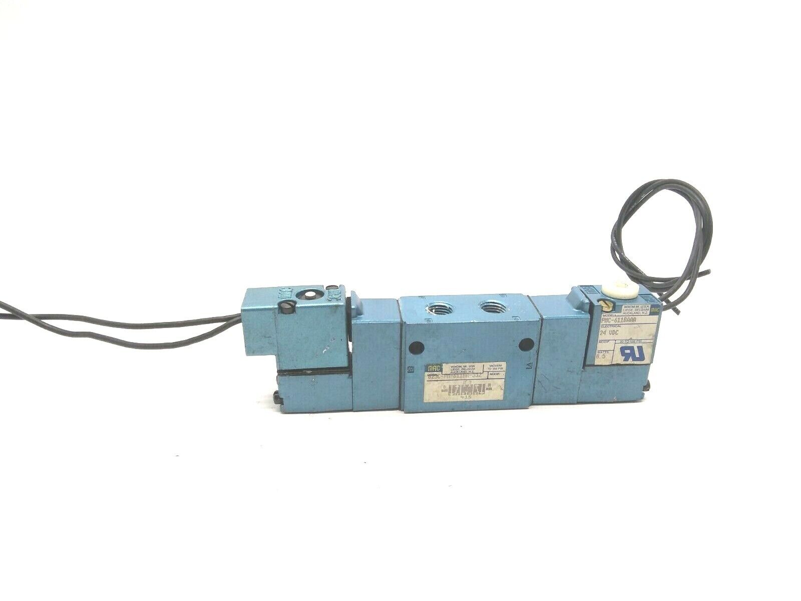 825C-PM-611BA-552 | MAC Valves Dual Solenoid Valve with PMC-611BAAA 24V Coil / 110 - Used - Maverick Industrial Sales
