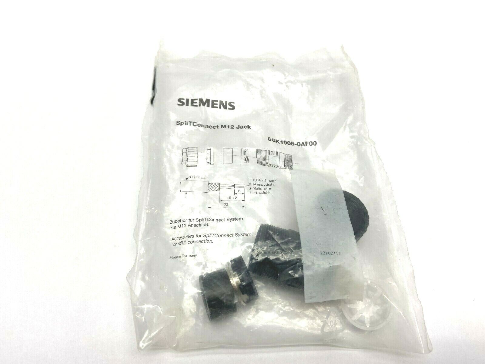 Siemens 6GK1905-0AF00 Splitconnect M12 Jack Connector - Maverick Industrial Sales