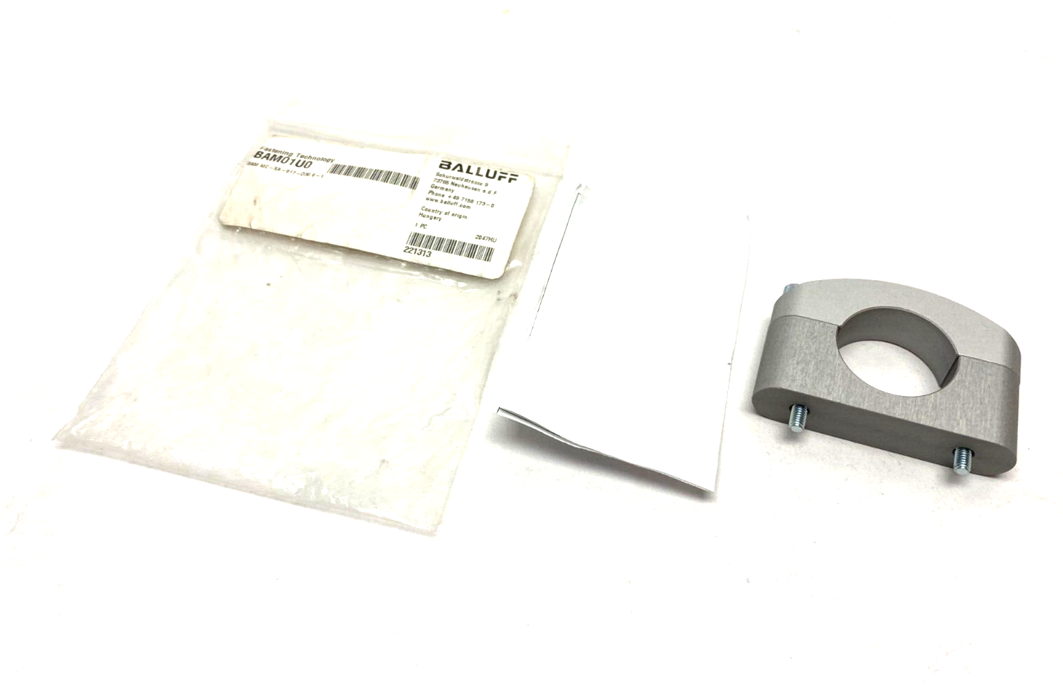 BAM01U0,BAM MC-XA-017-D30,0-1 | Balluff BAM01U0 Universal Bracket Mounting Cuff Aluminum BAM MC-XA-017-D30,0-1 - New - Maverick Industrial Sales