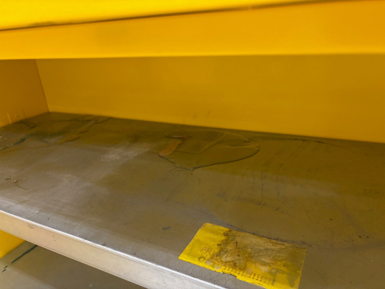 ULINE H-1564M-Y Flammable Liquid Storage Cabinet, 45 Gal. Capacity, No Key - Used - Maverick Industrial Sales