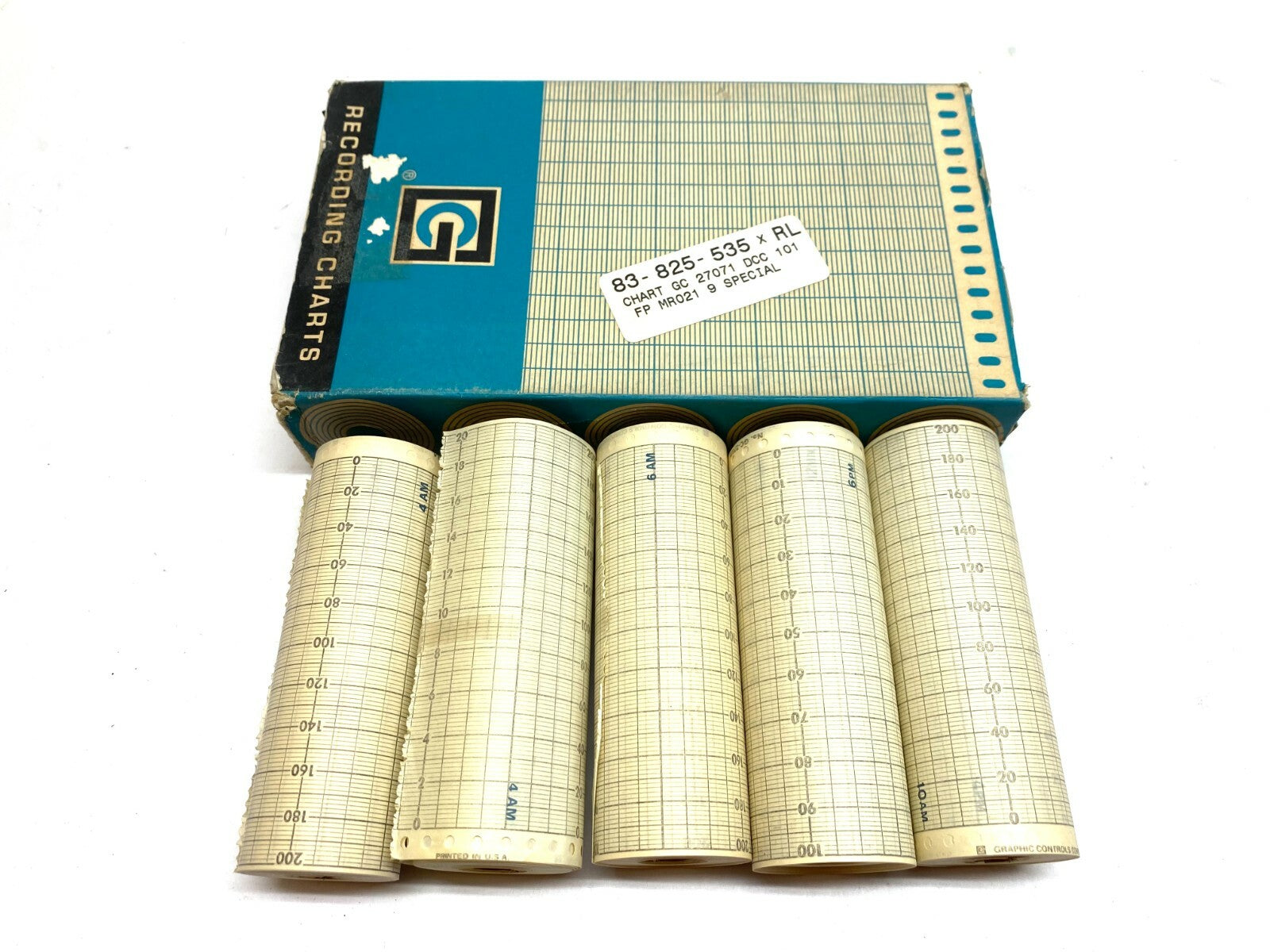 Graphic Controls GC 27071 Strip Recording Charts BOX OF 5 Rolls - Maverick Industrial Sales