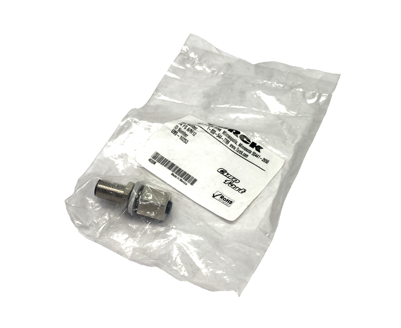 U99-10253,FK FS 6/M12 | Turck FK FS 6/M12 Rear Mount Panel Receptacle M12 Male To Female 6-Pin U99-10253 - New - Maverick Industrial Sales