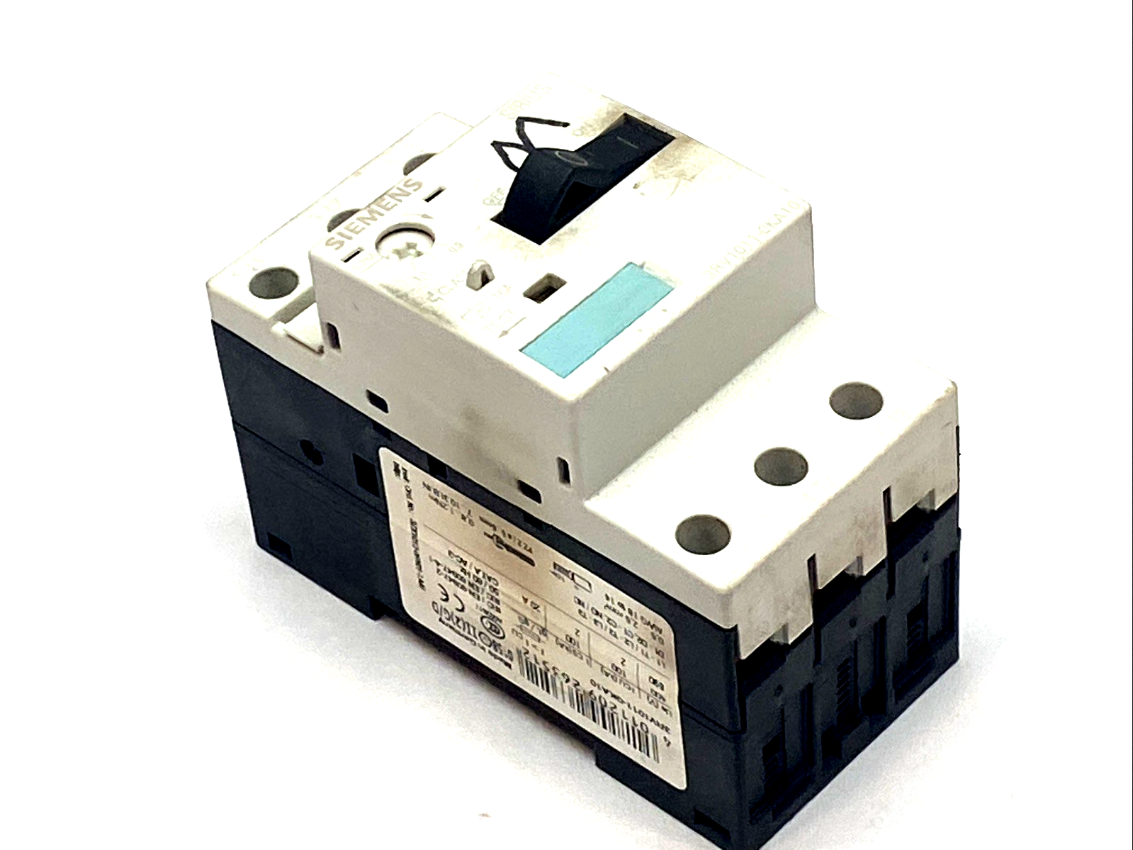 Siemens 3RV1011-0KA10 Motor Protection Breaker 0.9-1.25A 3P 690VAC - Maverick Industrial Sales