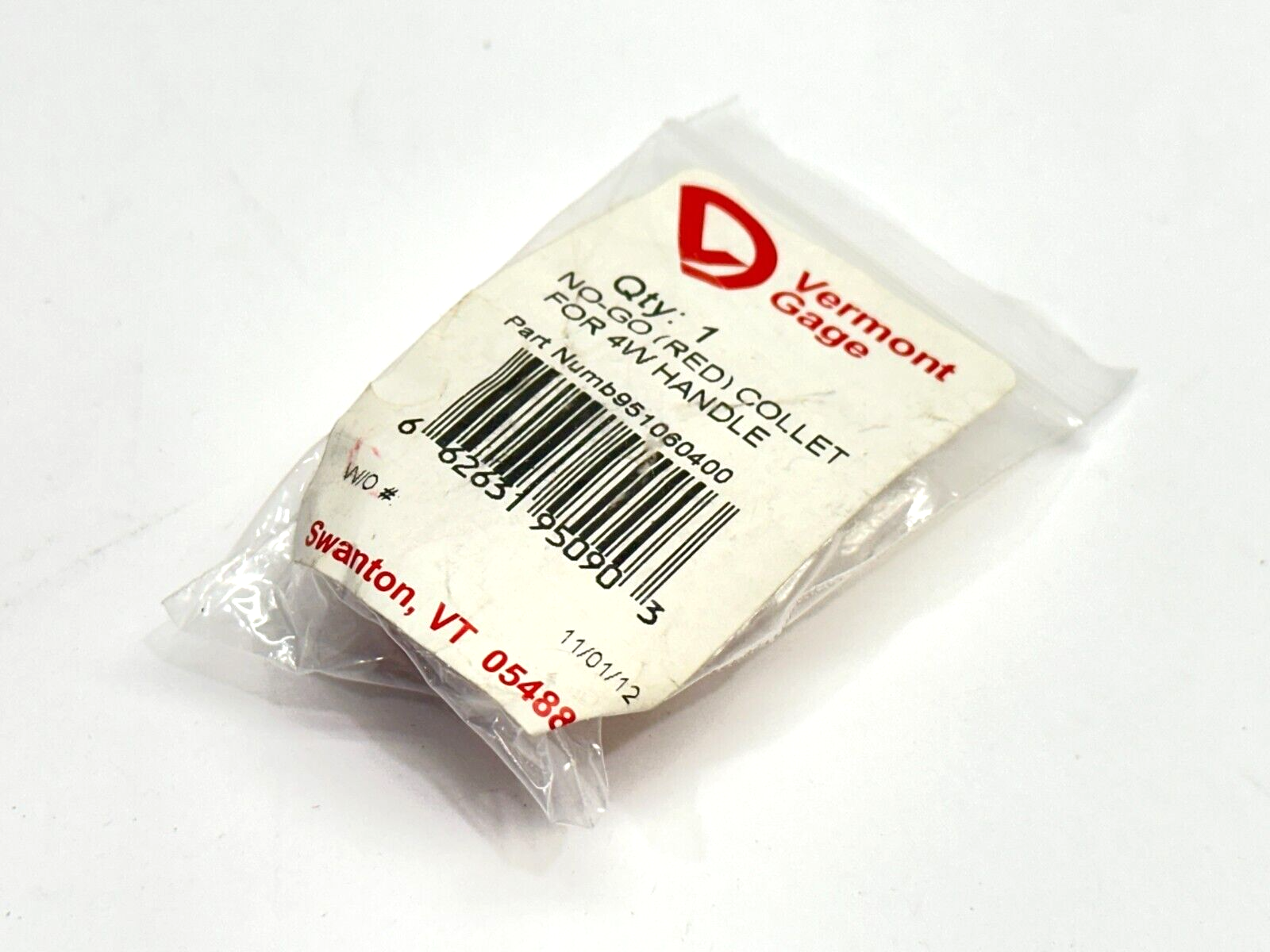 951060400 | Vermont Gage No-Go Collet For 4W Handle - New – Open box - Maverick Industrial Sales