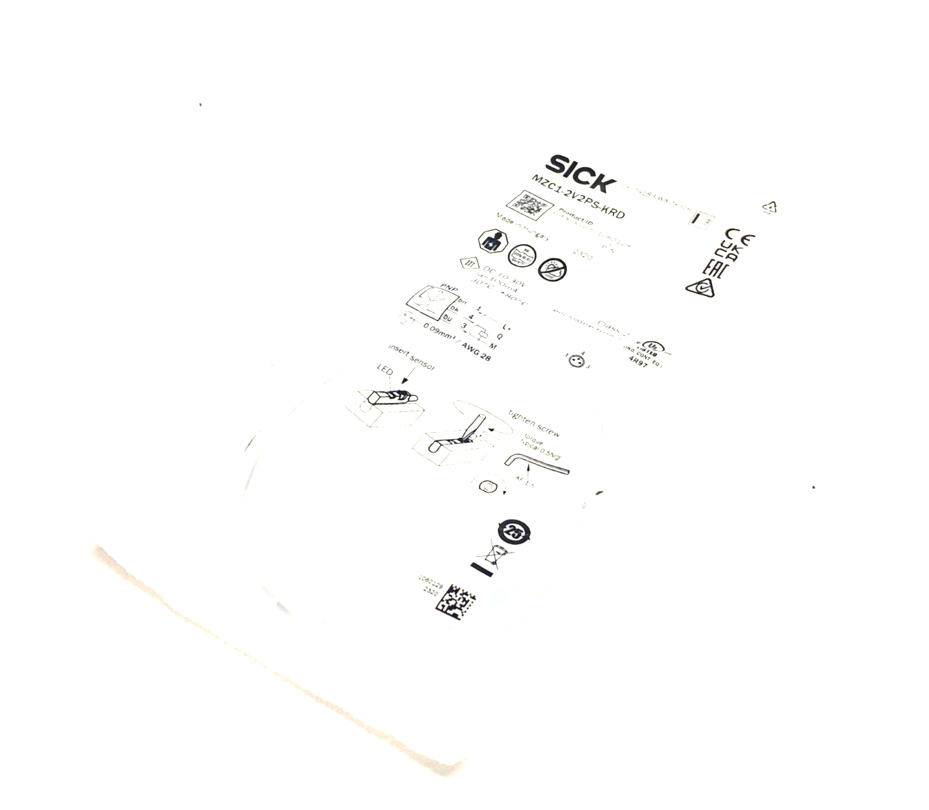 Sick MZC1-2V2PS-KRD Cylinder Sensor M8 Connector 10-30VDC 1060129 - New - Maverick Industrial Sales