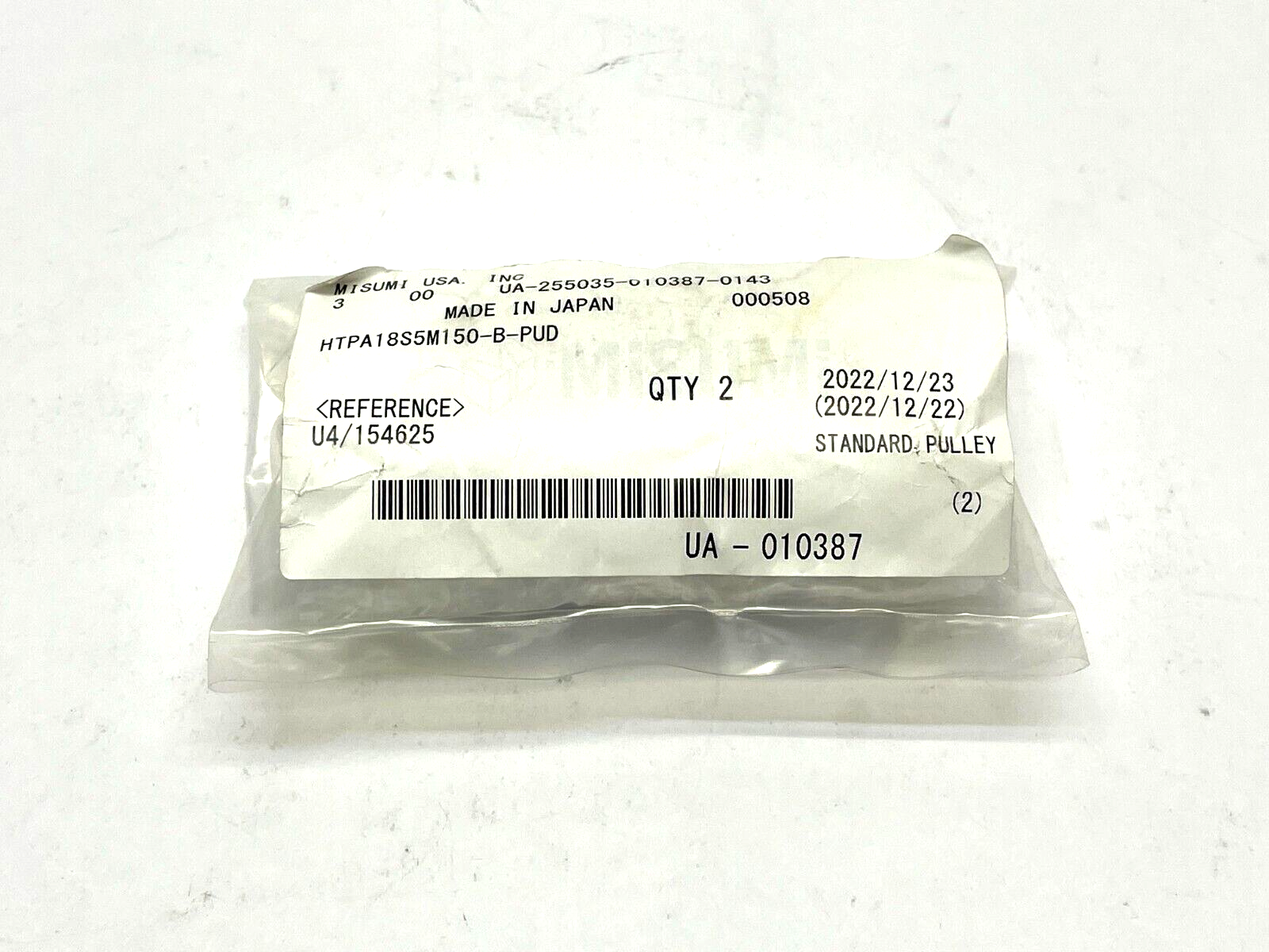 MiSUMi HTPA18S5M150-B-PUD Standard Timing Pulley PKG OF 2 - New - Maverick Industrial Sales