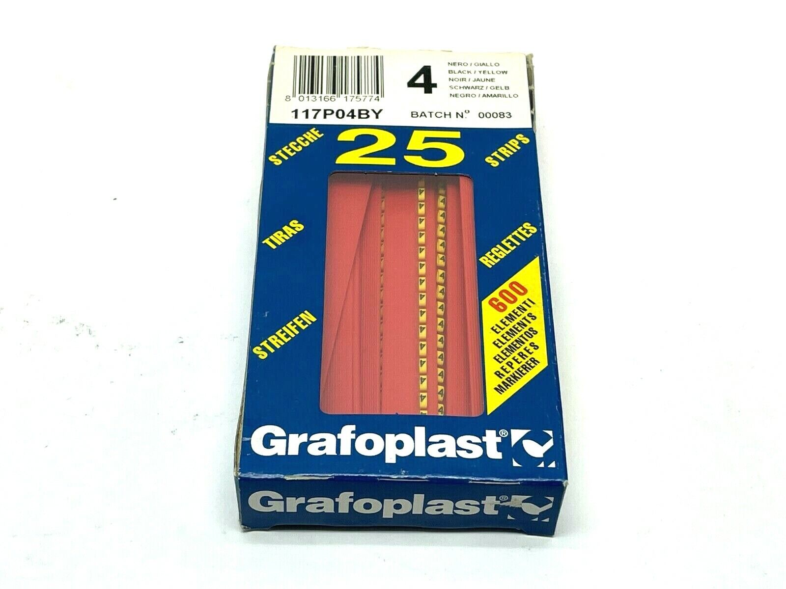 117P04BY | Grafoplast Wiremarker Strips PKG OF 25 - New – Open box - Maverick Industrial Sales