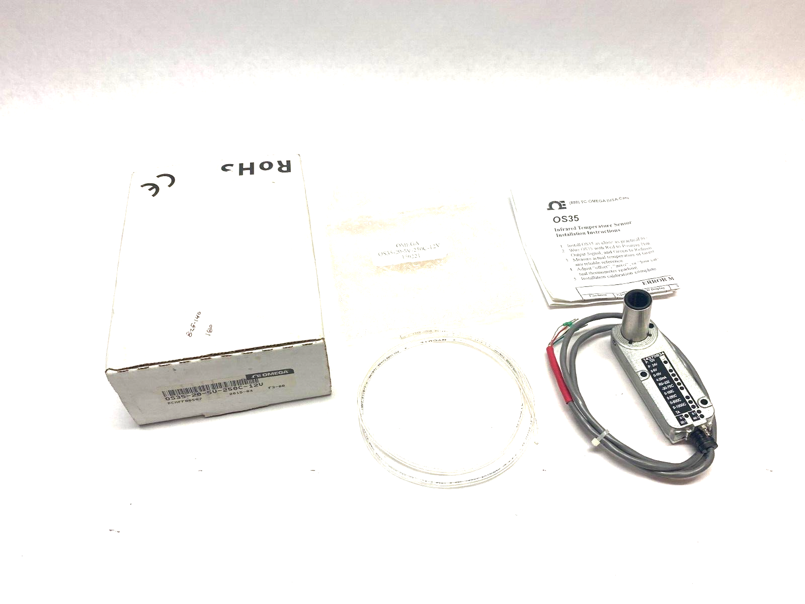 OS35-20-5V-250C-12V | Omega Rugged Infrared Temperature Sensor - New – Open box - Maverick Industrial Sales
