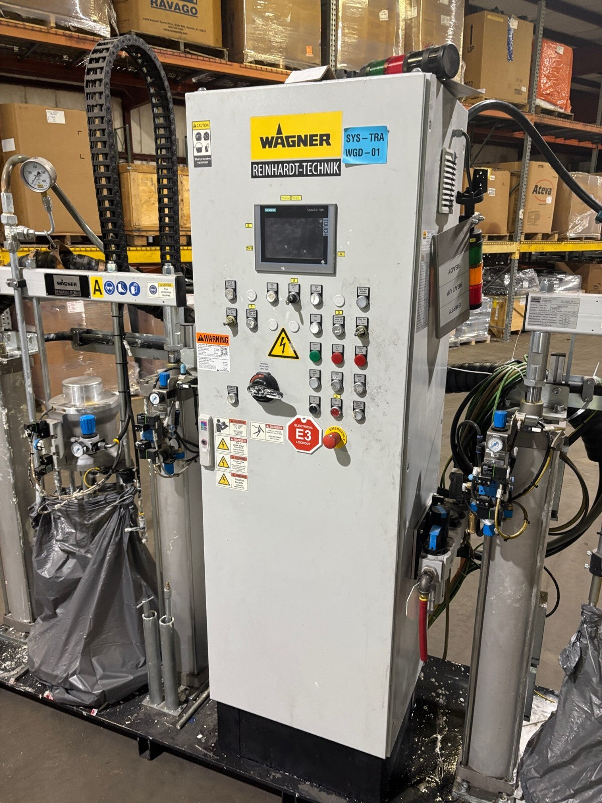 Wagner Reinhardt-Technic Conti Flow Robot Controller with (2) Feeding Unit 2000 - Used - Maverick Industrial Sales