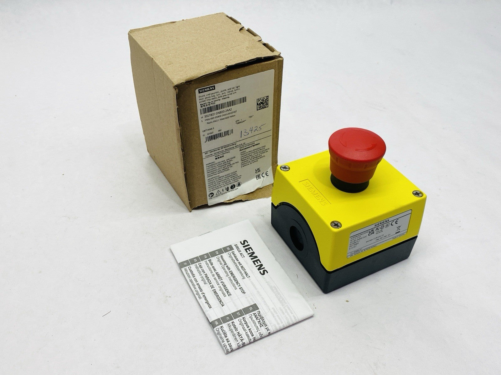 Siemens 3SU1801-0NB00-2AA2 Heavy Duty Aluminum Enclosure With E-Stop - Maverick Industrial Sales